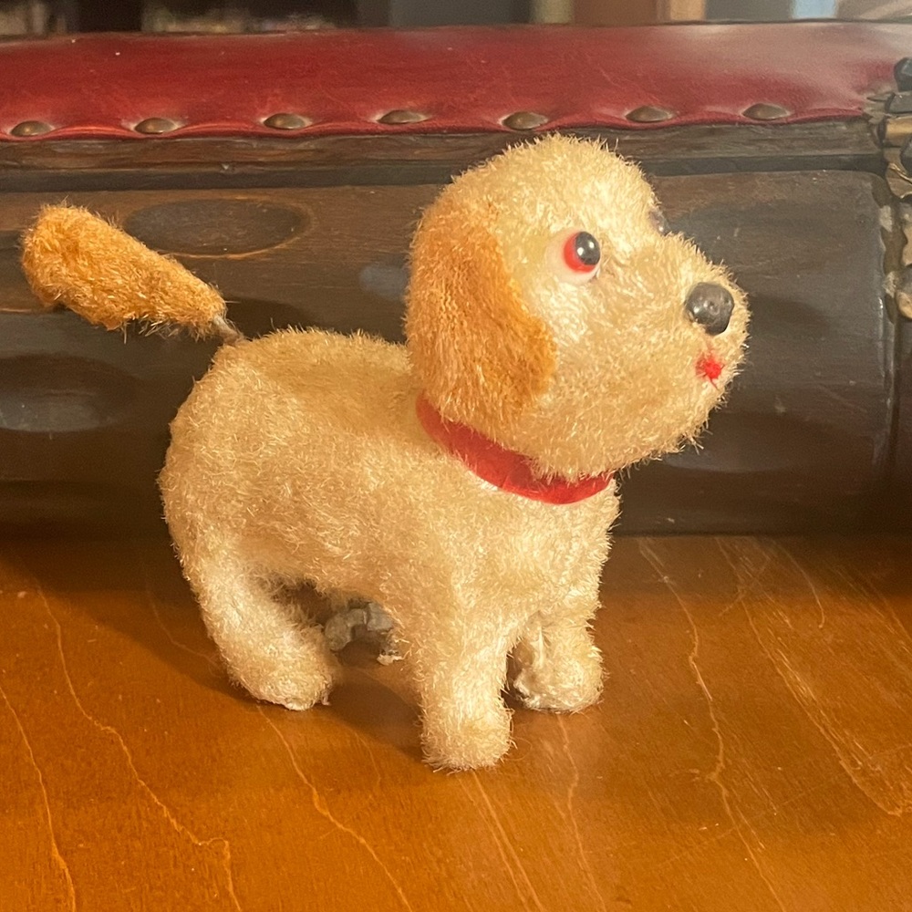 Antique wind up toy dog